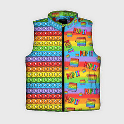 Женский жилет POP IT СМАЙЛЫ, цвет: 3D-красный
