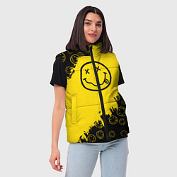 Женский жилет Nirvana Smile Нирвана Рваный Паттерн, цвет: 3D-красный — фото 2