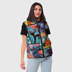 Женский жилет Ведьмак The Witcher комикс, цвет: 3D-черный — фото 2