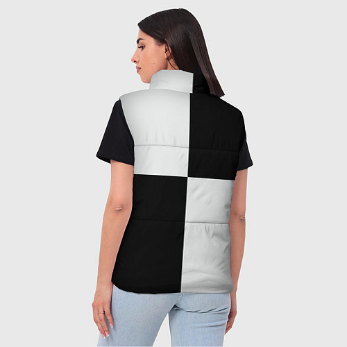 Женский жилет Шахматный День / 3D-Светло-серый – фото 4
