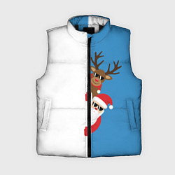 Женский жилет Крутые Санта и Олень