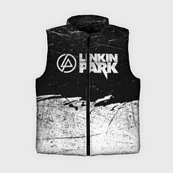 Женский жилет Линкин Парк Лого Рок ЧБ Linkin Park Rock, цвет: 3D-черный