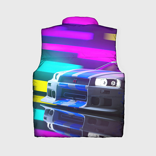 Женский жилет NISSAN GT-R SKYLINE / 3D-Красный – фото 2