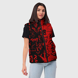 Женский жилет BERSERK BLACK RED БЕРСЕРК ПАТТЕРН, цвет: 3D-красный — фото 2
