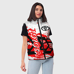 Женский жилет Toyota Тойота, цвет: 3D-черный — фото 2