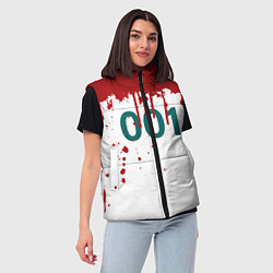 Женский жилет Игра в кальмара: Персонаж 001, цвет: 3D-черный — фото 2