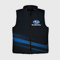 Женский жилет Subaru, sport style, цвет: 3D-красный