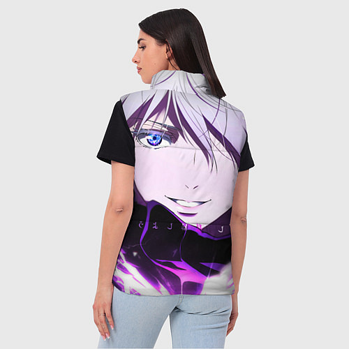 Женский жилет Сатору Гото кастует заклинание / 3D-Светло-серый – фото 4