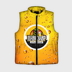 Женский жилет Пивозавр 3d hd, цвет: 3D-черный