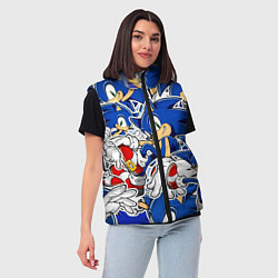 Женский жилет SONIC ПАТТЕРН СОНИК, цвет: 3D-черный — фото 2