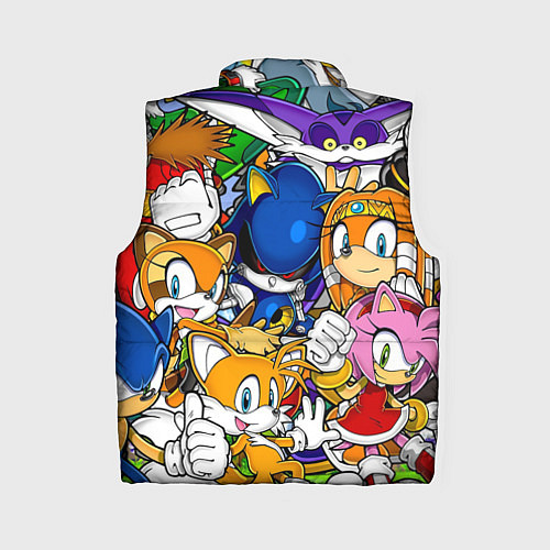 Женский жилет КИБЕР СОНИК CYBER SONIC ROBOT / 3D-Красный – фото 2