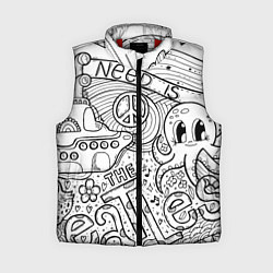 Женский жилет All you need is The Beatles Раскраска