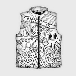 Женский жилет All you need is The Beatles Раскраска