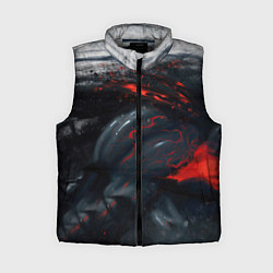 Женский жилет ЧЁРНЫЙ СИМБИОТ ГРАНЖ BLACK MONSTER, цвет: 3D-светло-серый