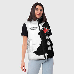 Женский жилет Happy fucking Christmas!, цвет: 3D-красный — фото 2