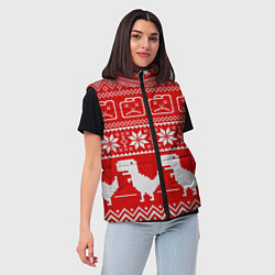 Женский жилет Вязаный принт, цвет: 3D-черный — фото 2