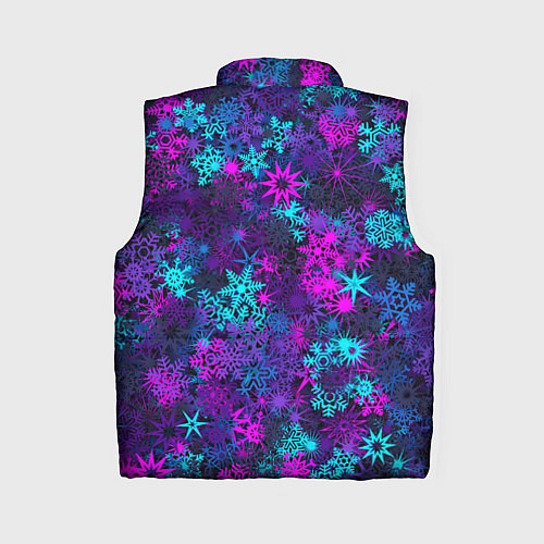 Женский жилет Неоновые снежинки / 3D-Красный – фото 2
