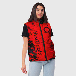 Женский жилет God of War Брызги крови, цвет: 3D-черный — фото 2