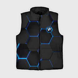 Женский жилет BMW blue neon theme
