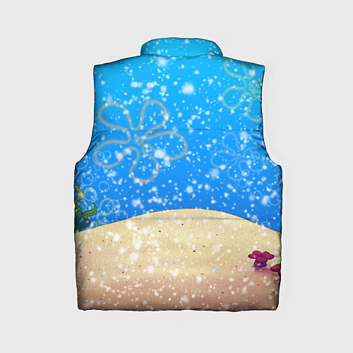 Женский жилет НОВОГОДНИЙ ГУБКА БОБ КВАДРАТНЫЕ ШТАНЫ / 3D-Красный – фото 2