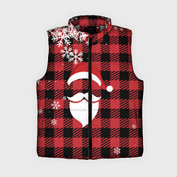 Женский жилет Новогодний Санта, цвет: 3D-светло-серый