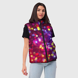 Женский жилет ПРАЗДНИЧНЫЕ ОГОНЬКИ НОВЫЙ ГОД 2022, цвет: 3D-светло-серый — фото 2