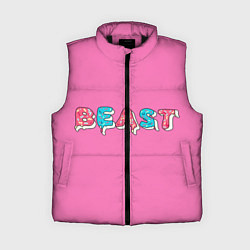 Женский жилет Mr Beast Donut Pink edition, цвет: 3D-черный