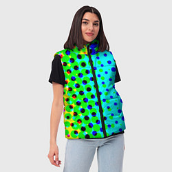 Женский жилет Цветная кислота, цвет: 3D-красный — фото 2