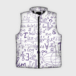 Женский жилет МАТЕМАТИЧЕСКИЕ ФОРМУЛЫ НАУКА, цвет: 3D-черный