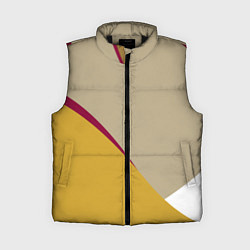 Женский жилет Линии На бежевом Фоне, цвет: 3D-черный