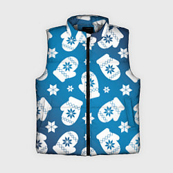 Женский жилет Новогодние варежки паттерн