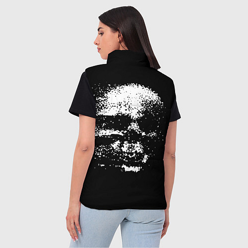 Женский жилет Skulls glitch / 3D-Светло-серый – фото 4