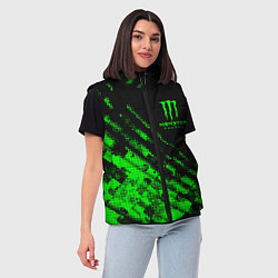 Женский жилет Monster Energy Текстура, цвет: 3D-черный — фото 2