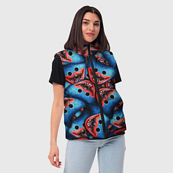 Женский жилет ЛИЦО ХАГИ ВАГИ, POPPY PLAYTIME, цвет: 3D-красный — фото 2