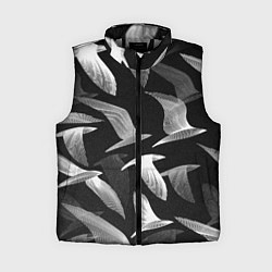 Женский жилет Стая птиц 01, цвет: 3D-светло-серый