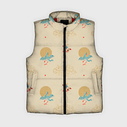 Женский жилет Китайский орнамент Феникс, цвет: 3D-красный