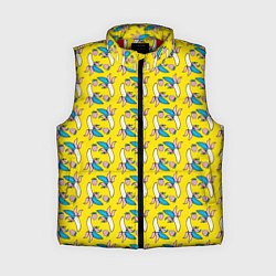 Женский жилет Летний узор Забавные бананчики, цвет: 3D-красный