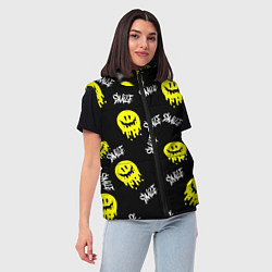 Женский жилет SMILE smile граффити, цвет: 3D-черный — фото 2