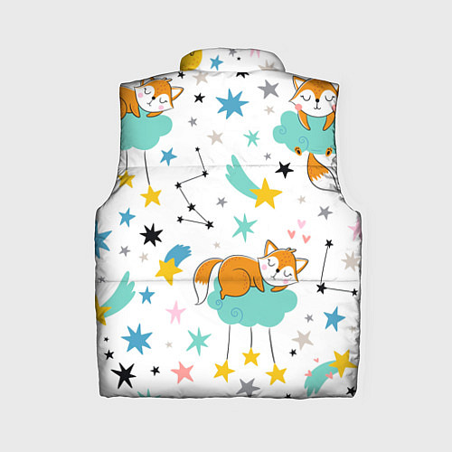 Женский жилет Спящие лисята / 3D-Красный – фото 2