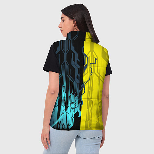 Женский жилет CYBERPUNK 2077 Логотип / 3D-Светло-серый – фото 4