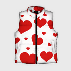 Женский жилет Красные сердечки Heart