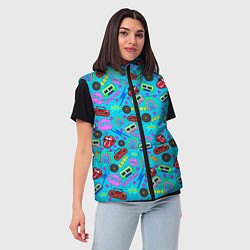 Женский жилет Pop art Граффити, цвет: 3D-светло-серый — фото 2