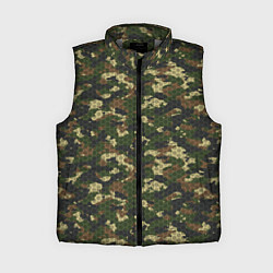 Женский жилет Камуфляж лесной с высокотехнологичной гексагональн, цвет: 3D-светло-серый