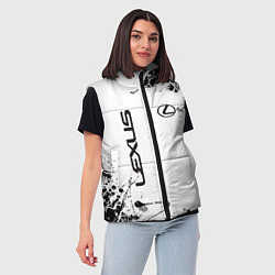 Женский жилет Lexus texture Трещины, цвет: 3D-светло-серый — фото 2