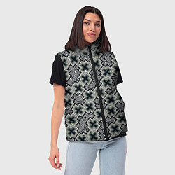 Женский жилет Круги и крестики, цвет: 3D-светло-серый — фото 2