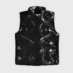 Женский жилет Змеиный Паттерн Snake Black