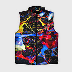 Женский жилет Импрессионизм Vanguard neon pattern, цвет: 3D-красный