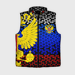 Женский жилет Герб флаг россии, цвет: 3D-красный