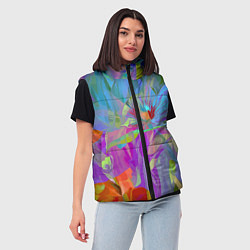 Женский жилет Abstract color pattern Summer 2022, цвет: 3D-черный — фото 2