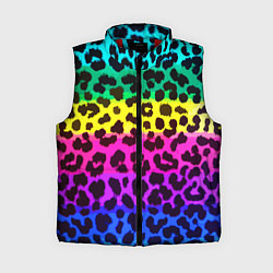 Женский жилет Leopard Pattern Neon, цвет: 3D-красный
